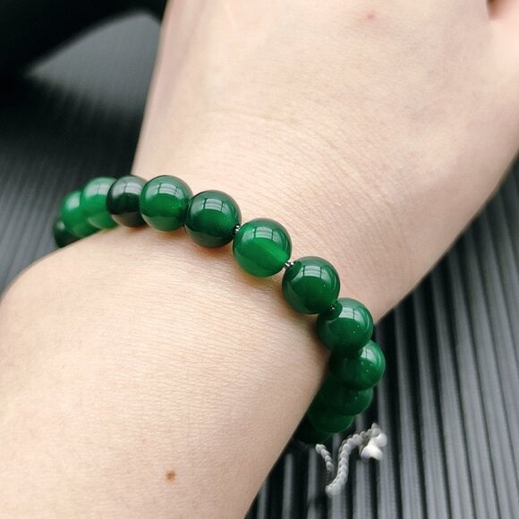 David Yurman 8MM retractable green agate series bracelet - Picture 7 of 8